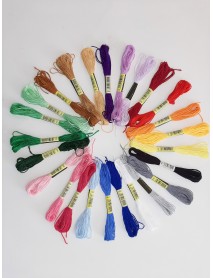 Almiş 35 Farklı Renk Etamin Kanaviçe Bileklik Brezilya Nakış Ipi 